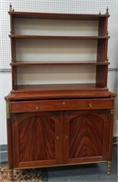 JOHN WIDDICOMB FLAME MAHOGANY CHINA HUTCH