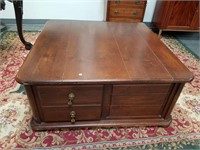 LARGE COFFEE TABLE DRAWERS ON ALL 4 SIDES