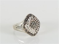 STERLING SILVER MARCASITE VINTAGE STYLE RING