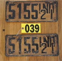IN 1921 original 4-digit pair
