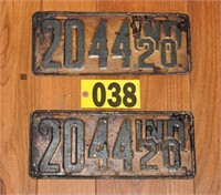 IN 1920 original 4-digit pair