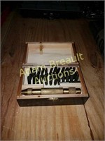 Identification tool set with wood case