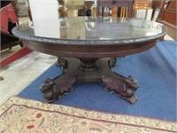 ANTIQUE NEO GOTHIC MAHOGANY COCKTAIL TABLE