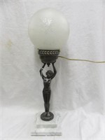 ART DECO STYLE NUDE LAMP 20"T
