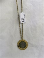 NECKLACE WITH 1926 PEACE SILVER DOLLAR 24"