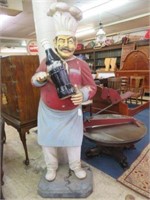 LIFE SIZE COCA-COLA FAT MAN CHEF 81"T