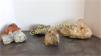 Selection of large geodes and crystals