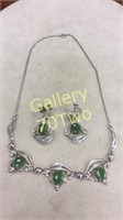 Unique Vintage Sterling necklace and earring set