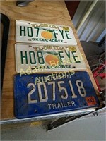 3 assorted license plates