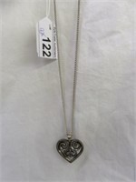 STERLING SILVER NECKLACE WITH STERLING HEART