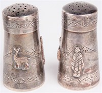 Sterling Silver JVG Peruvian Salt & Pepper Shakers