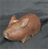 Vintage Hand Carved Pig (Hidden Compartment)
