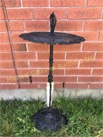 ORNATE METAL AND ONYX DECO TABLE