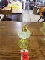 Vaseline Glass Hurricane Lamp