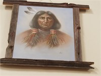 Framed Native American Painting