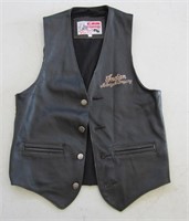 Leather Indian Motorcycle Vest - Small