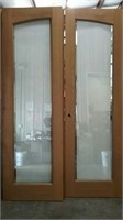 8' White Oak French Doors from Y/C Mansion