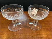 SET OF 6 WATERFORD "COLLEEN" SHORT STEM CHAMPAGNES