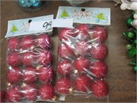 NEW IN BAG SMALL RED ORNAMENTS