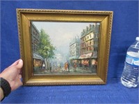 smaller french scene painting - signed - 11x13