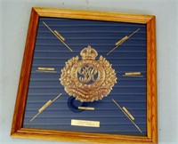 Framed Militaria Presented To 7FD Field Engineers