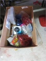 BOX OF TUPPERWARE AND MISC