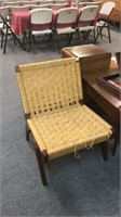 WOVEN MID CENTURY CHAIR- SOME WEAVING COMING