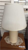 CREAM COLORED TABLE LAMP WITH SHADE
