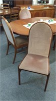 MID CENTURY DINING CHAIRS (SOME DAMAGE ON
