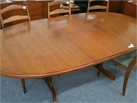 MID CENTURY DINING TABLE WITH POP-UP LEAF