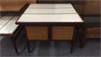 MID CENTURY WOOD AND LAMINATE SIDE CABINET WITH