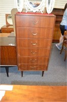 MID CENTURY CHEST OF 6 DRAWERS