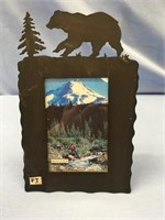 Metal Alaskan themed photo frame    (g 11)