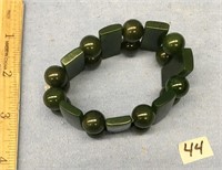 jade bead stretch bracelet   (11)