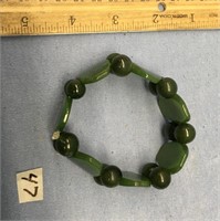 jade bead stretch bracelet   (11)