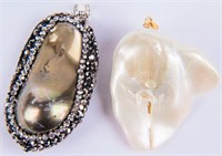 Jewelry Lot of Two Freshwater Pearl Pendants