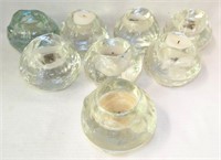 8 Art Glass Votive Candle Holders