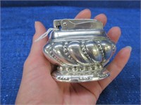 old ronson silver plated table lighter - crown pat