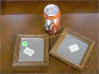 5x5 set of 2 Wooden Mirrors