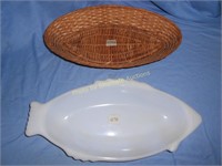 White Fish Platter and basket