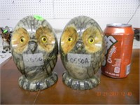 Owl Book Ends Alabaster  ITALY