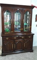 China Cabinet 2-pcs with 2 glass shelves
