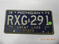 Michigan single tag 1973  RXG 291
