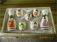 Sake set with Geisha design