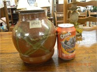 Local potter Bill Schran covered clay ginger jar