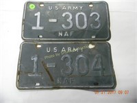 Government US Army NAF Lot of 2 tags 1-303 &