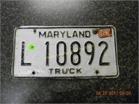 Maryland Truck single tag L 10892