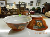 Pair of Asian Dragon bowls 8" dia