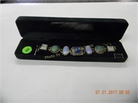 Sterling bracelet with stones