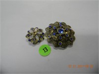 2 jeweled pins